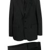Lardini Striped single-breasted Suit Black Maison-Kitsune Men Single Breasted Suits