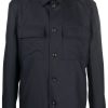 Lardini Attitude wool-blend Shirt Jacket Blue Maison-Kitsune Men Shirt Jackets
