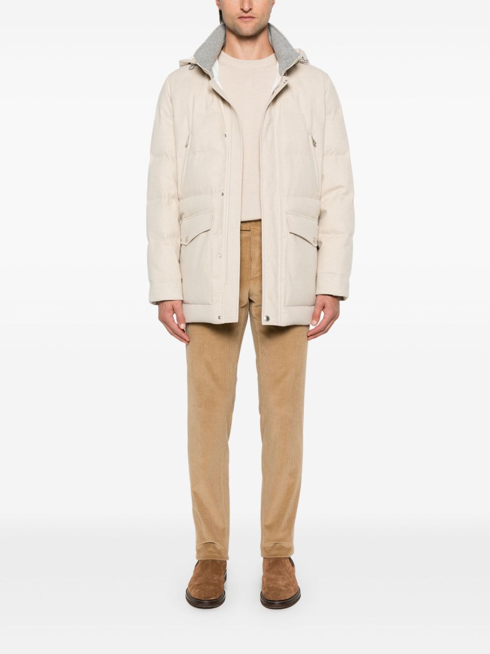 Maison-Kitsune Lardini Corduroy Trousers Brown Men Regular-Fit & Straight Leg Pants
