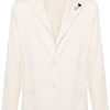 Maison-Kitsune Blazers Men Lardini Knitted Cotton Blazer Neutrals