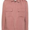 Lardini spread-collar Shirt Jacket Pink Maison-Kitsune Men Shirt Jackets
