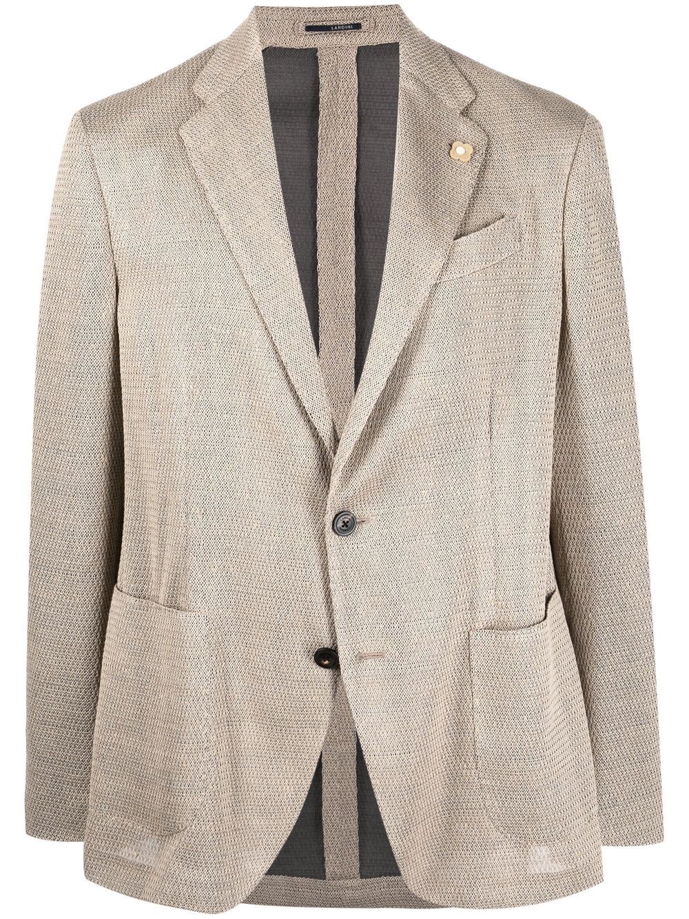 Lardini buttoned-up single-breasted Blazer Neutrals Men Blazers Maison-Kitsune