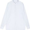 Lardini Pinstriped long-sleeve Shirt White Maison-Kitsune Men Shirts