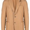 Maison-Kitsune Lardini Americana single-breasted Blazer Brown Men Blazers