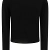 Lardini long-sleeved Knit Sweater Black Maison-Kitsune Men Sweatshirts