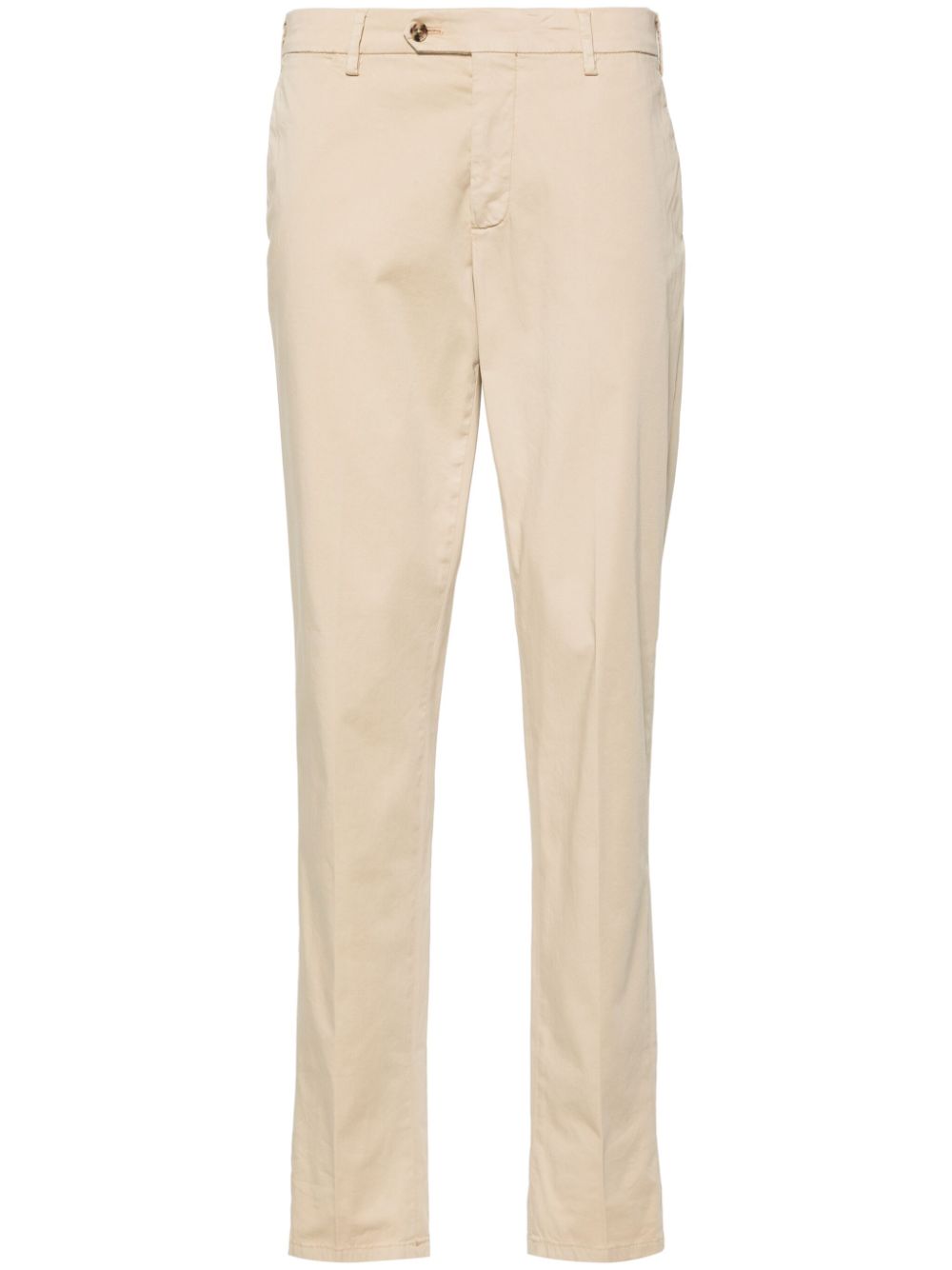 Men Tapered Pants Maison-Kitsune Lardini Paris slim-leg Chino Trousers Neutrals