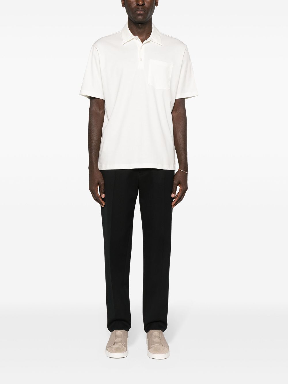 Men Polo Shirts Maison-Kitsune Lardini patch-pocket Polo Shirt Neutrals