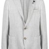 Lardini single-breasted wool-blend Blazer Grey Maison-Kitsune Men Blazers