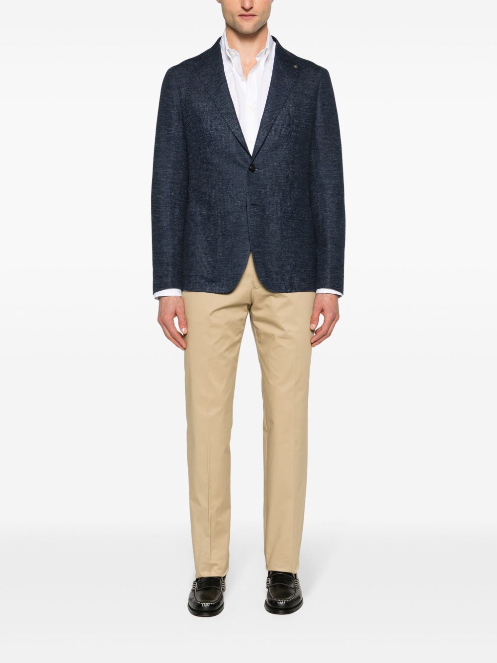 Maison-Kitsune Lardini mid-rise Tapered Chinos Neutrals Men Chinos