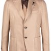 Maison-Kitsune Blazers Men Lardini slim-cut single-breasted Blazer Neutrals