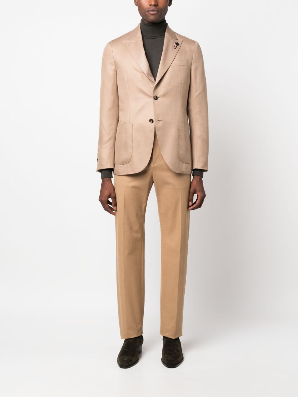 Maison-Kitsune Blazers Men Lardini slim-cut single-breasted Blazer Neutrals
