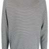 Lardini horizontal-stripe Crew Neck Jumper Blue Men Knitted Sweaters Maison-Kitsune