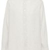 Maison-Kitsune Lardini cutaway-collar mini-check Shirt Grey Men Shirts