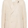 Lardini Herringbone double-breasted Blazer Neutrals Maison-Kitsune Men Blazers