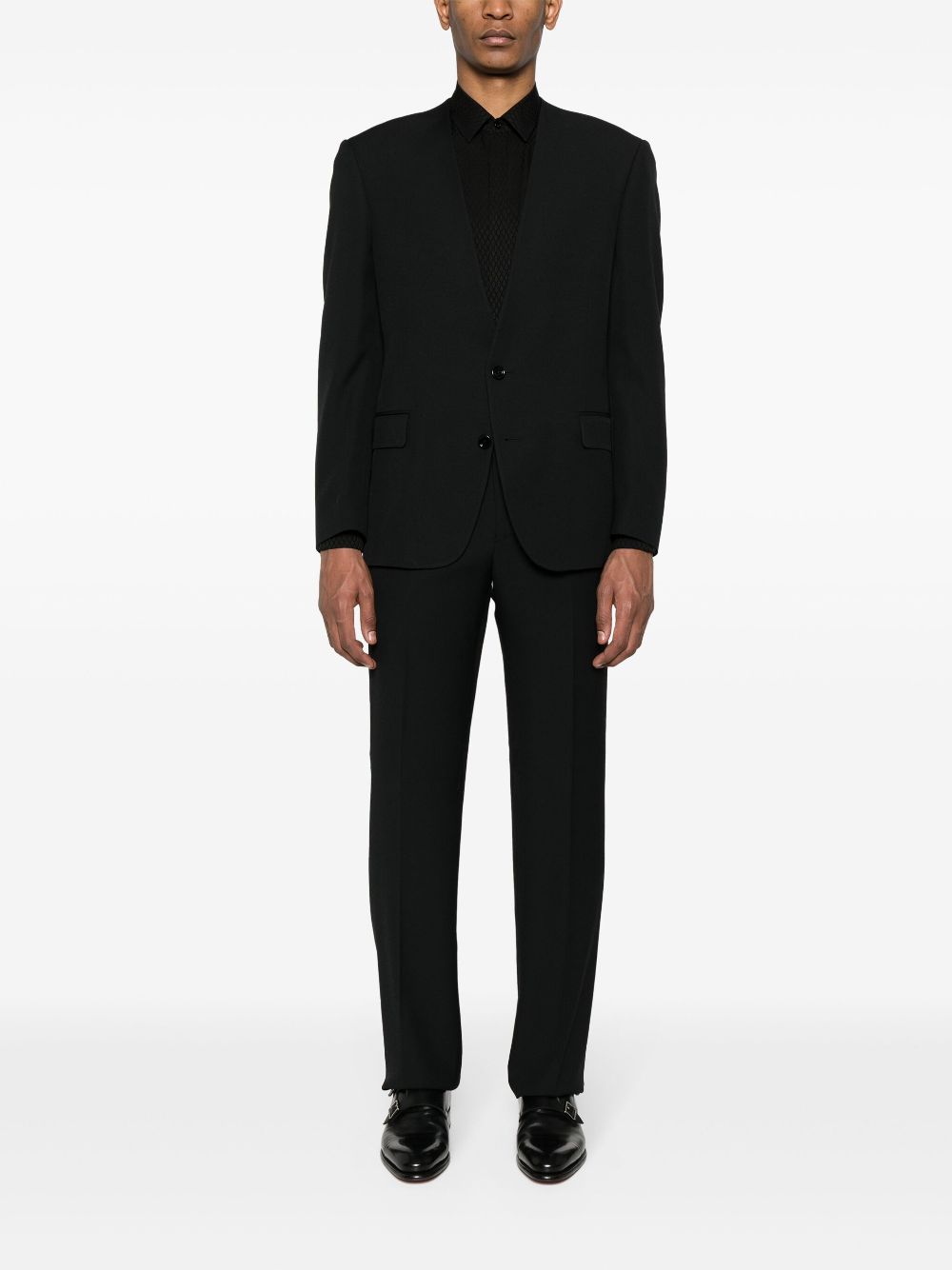 Maison-Kitsune Regular-Fit & Straight Leg Pants Men Lardini straight-leg Trousers Black