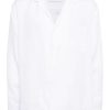 Men Shirts Maison-Kitsune Lardini spread-collar Flax Shirt White