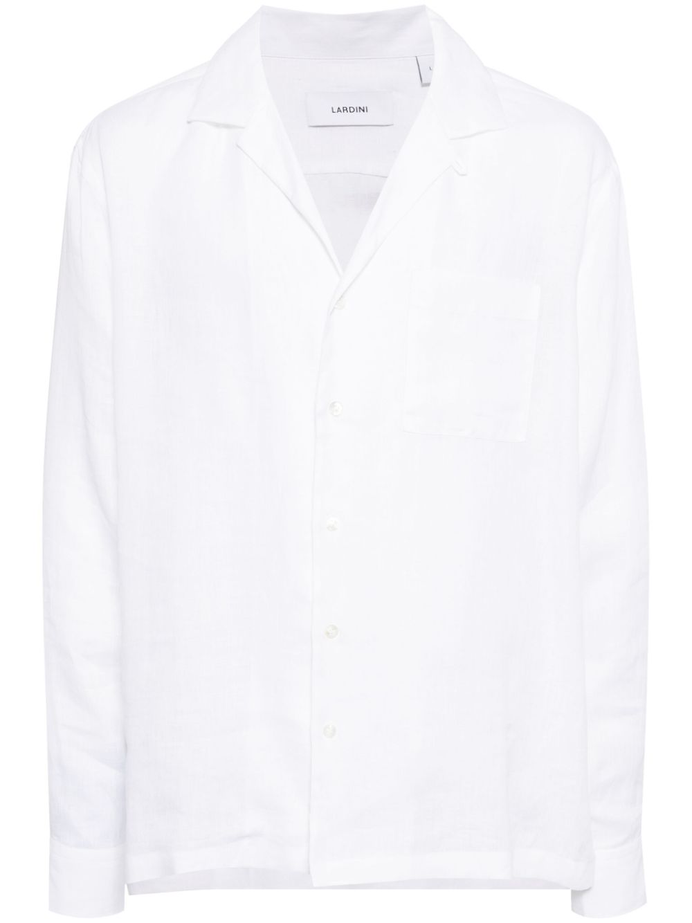 Men Shirts Maison-Kitsune Lardini spread-collar Flax Shirt White