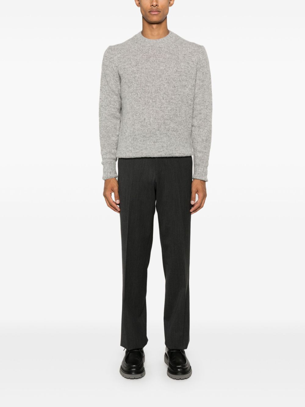 Maison-Kitsune Tailored Pants Men Lardini Tailored Trousers Grey
