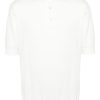 Maison-Kitsune Lardini logo-embroidered Cotton Polo Shirt White Men Polo Shirts