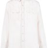 Men Shirts Maison-Kitsune Lardini Striped flap-pockets Shirt Neutrals