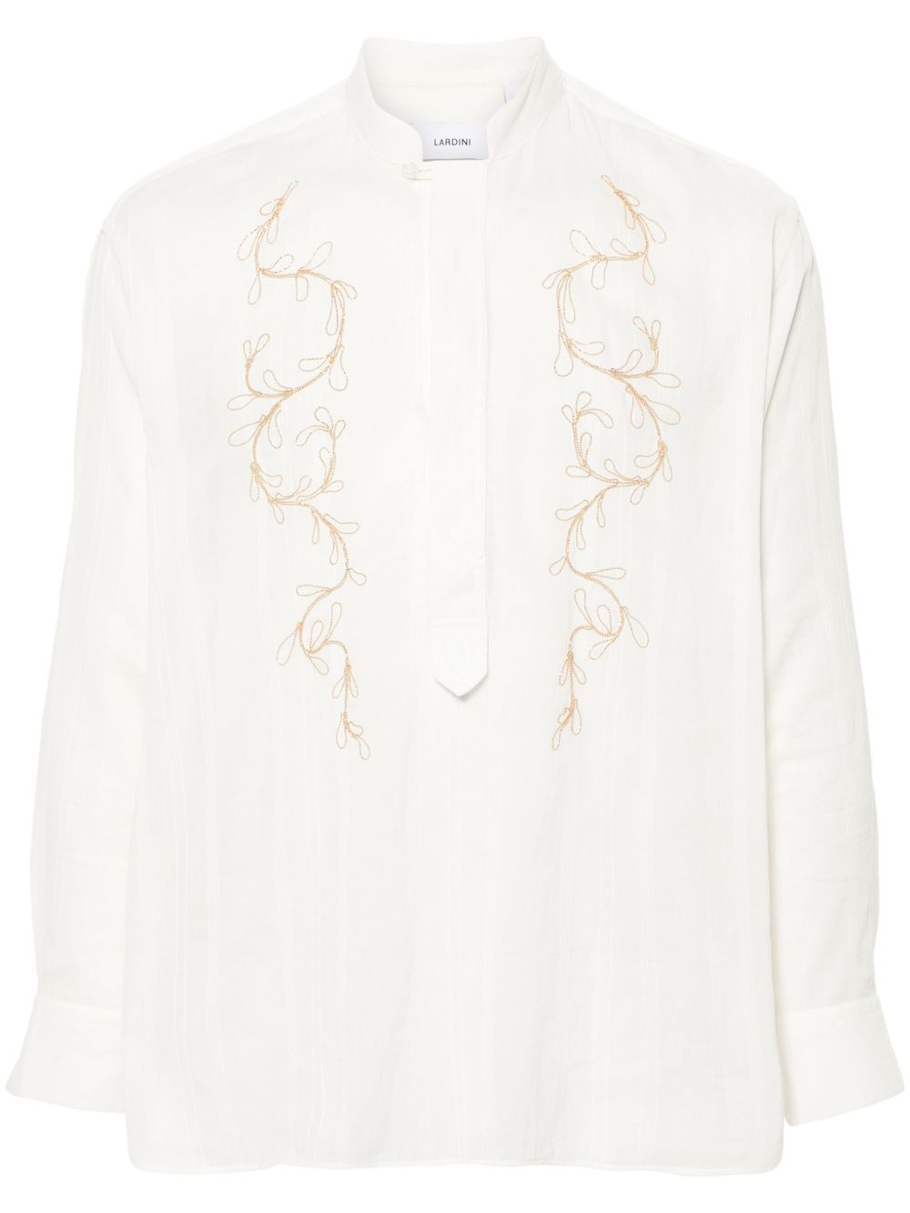 Lardini chain-link Detail Cotton Shirt Neutrals Maison-Kitsune Men Shirts
