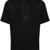 Lardini fine-knit Slub T-shirt Black Maison-Kitsune Men T-Shirts