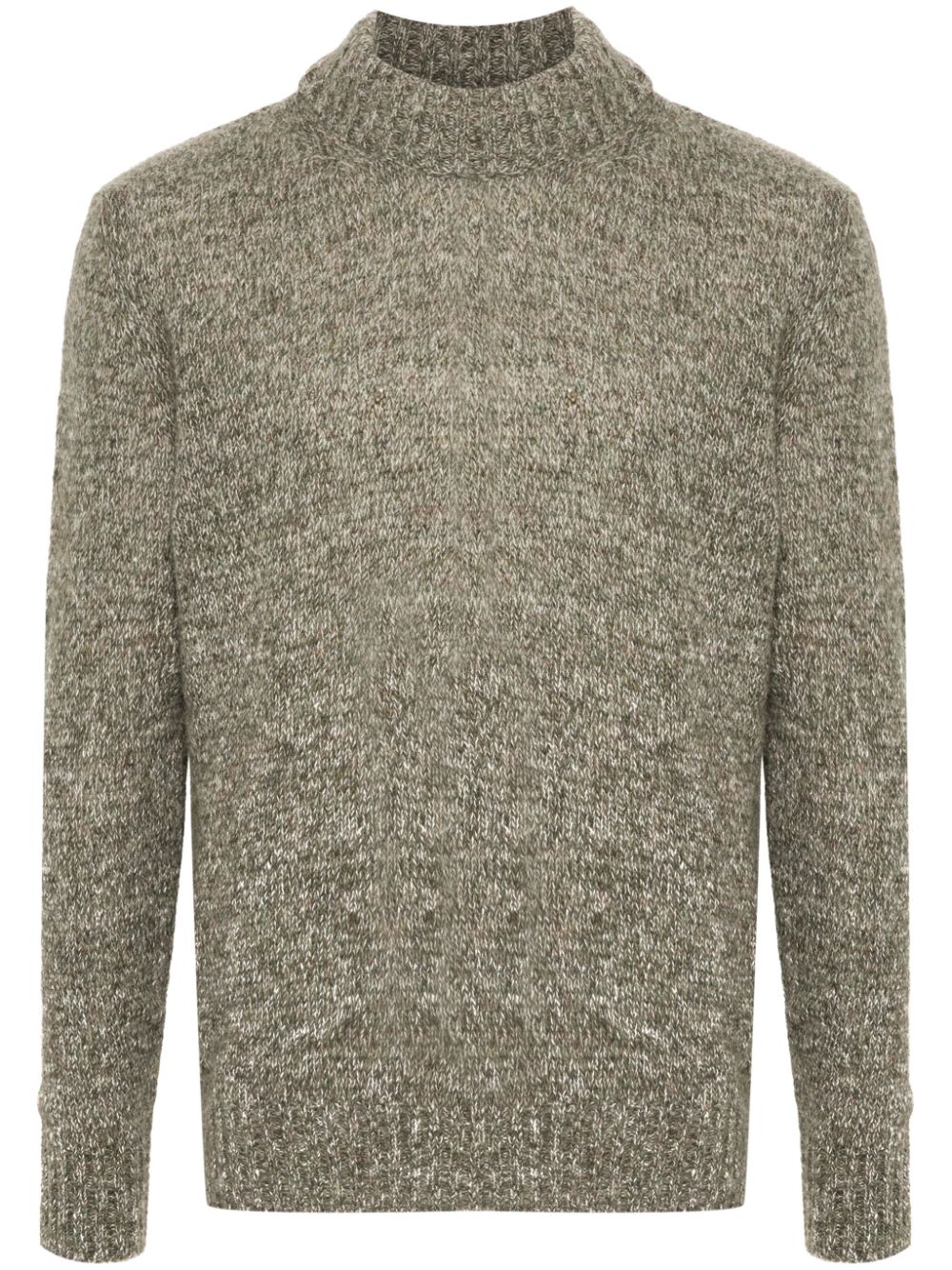 Men Knitted Sweaters Maison-Kitsune Lardini Mélange Jumper Green
