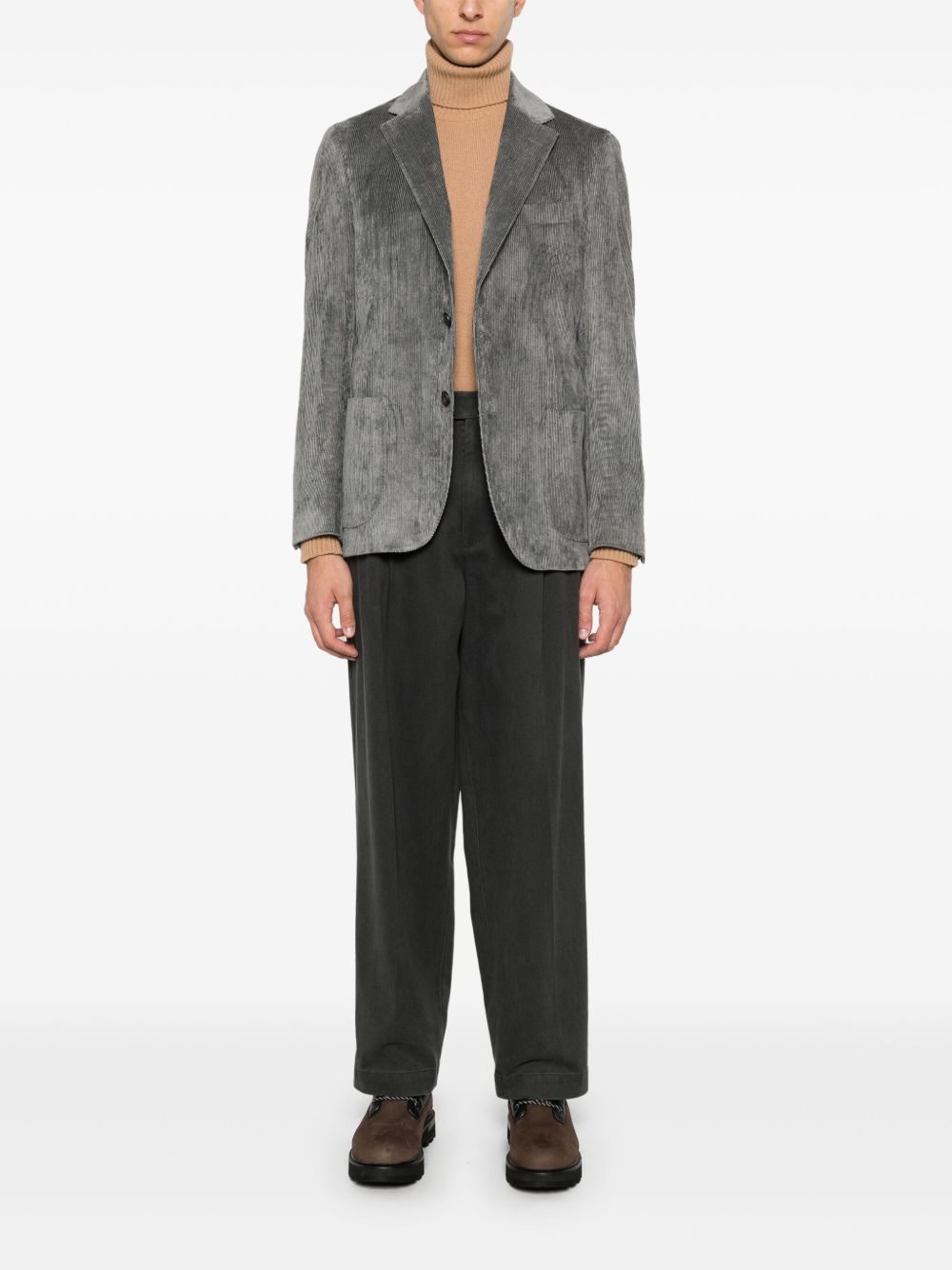 Maison-Kitsune Blazers Men Lardini Corduroy Blazer Grey