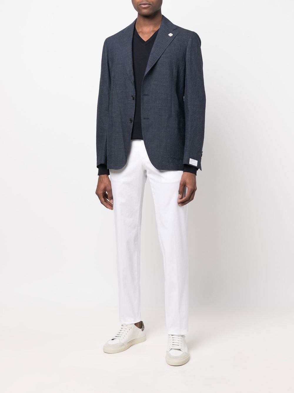 Lardini buttoned-up single-breasted Blazer Blue Maison-Kitsune Men Blazers