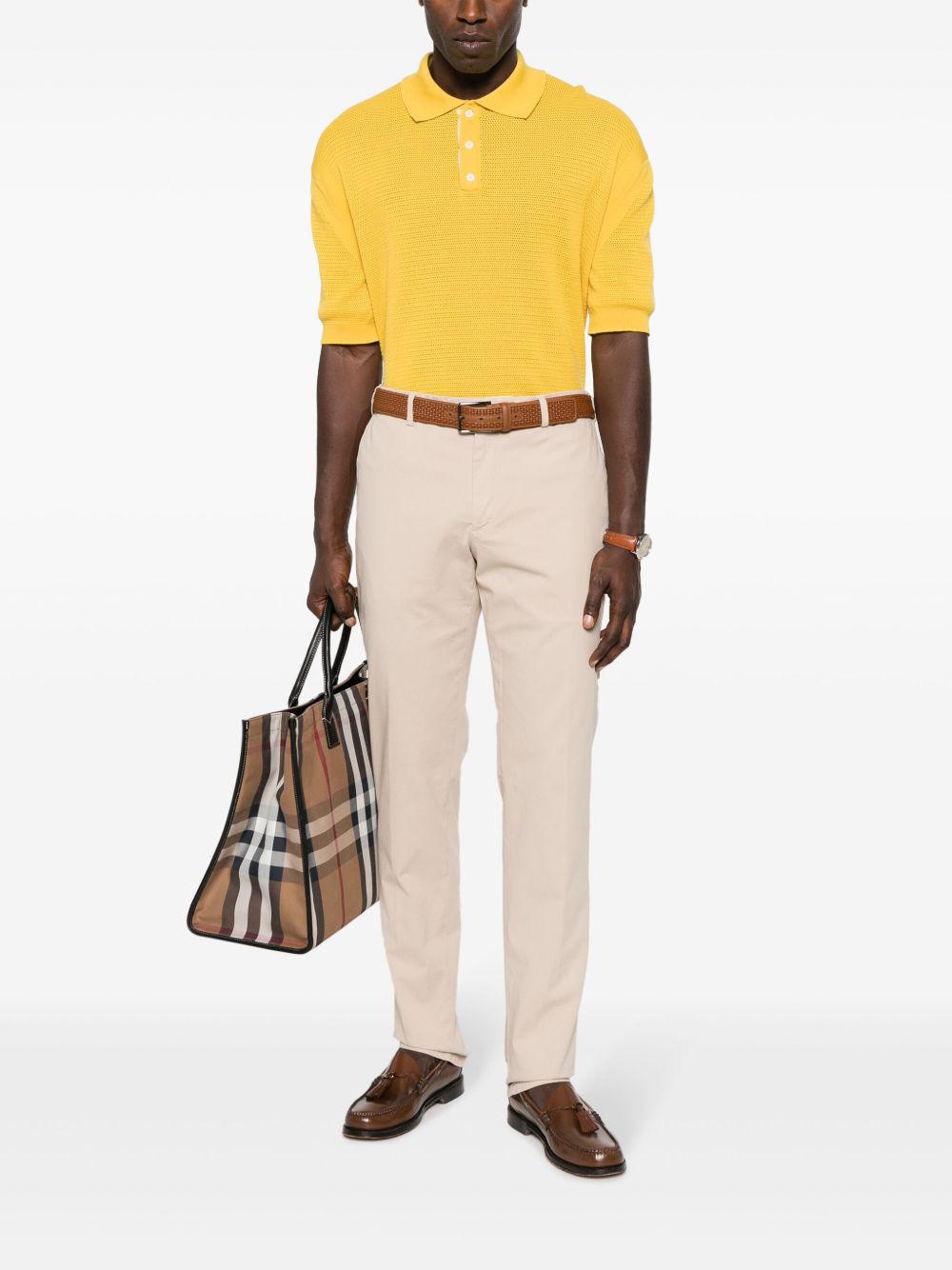Lardini slim-fit Cotton Blend Chinos Neutrals Men Chinos Maison-Kitsune