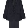 Lardini brooch-detail wool-blend Suit Blue Men Single Breasted Suits Maison-Kitsune