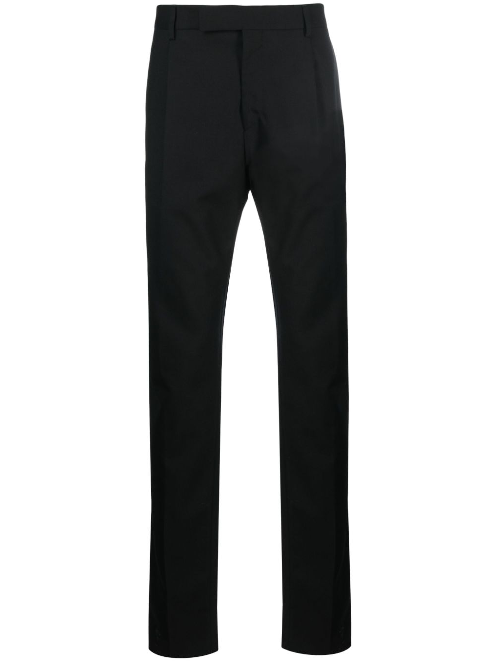 Men Regular-Fit & Straight Leg Pants Maison-Kitsune Lardini off-centre straight-leg Trousers Black