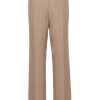 Men Tailored Pants Maison-Kitsune Lardini mid-rise Tailored Linen Trousers Neutrals