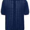 Lardini check-pattern Cotton Polo Shirt Blue Men Polo Shirts Maison-Kitsune