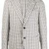 Men Blazers Maison-Kitsune Lardini Single Breasted wool-blend Blazer Neutrals