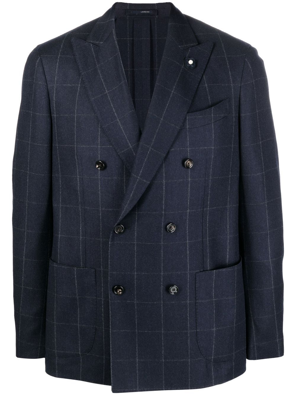 Lardini double-breasted Checked Blazer Blue Men Blazers Maison-Kitsune