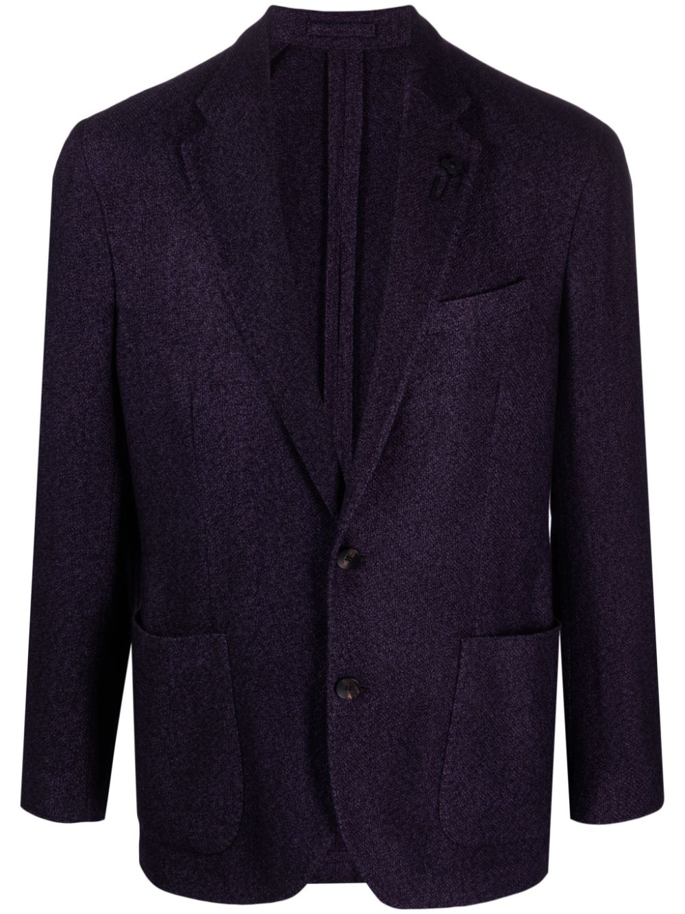 Lardini single-breasted Knitted Blazer Purple Maison-Kitsune Men Blazers