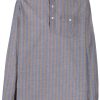Lardini Striped Cotton Shirt Blue Men Shirts Maison-Kitsune