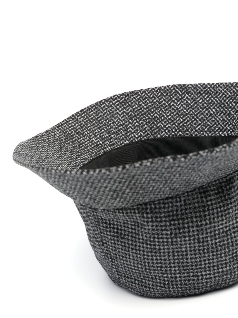 Lardini check-pattern wide-brim Bucket Hat Black Maison-Kitsune Men Hats