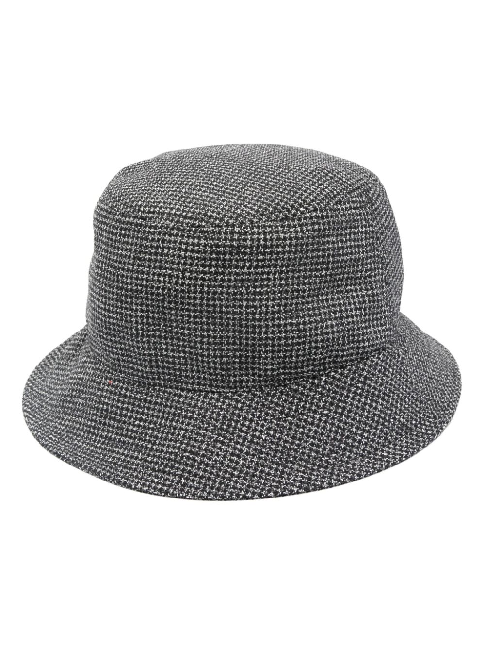 Lardini check-pattern wide-brim Bucket Hat Black Maison-Kitsune Men Hats