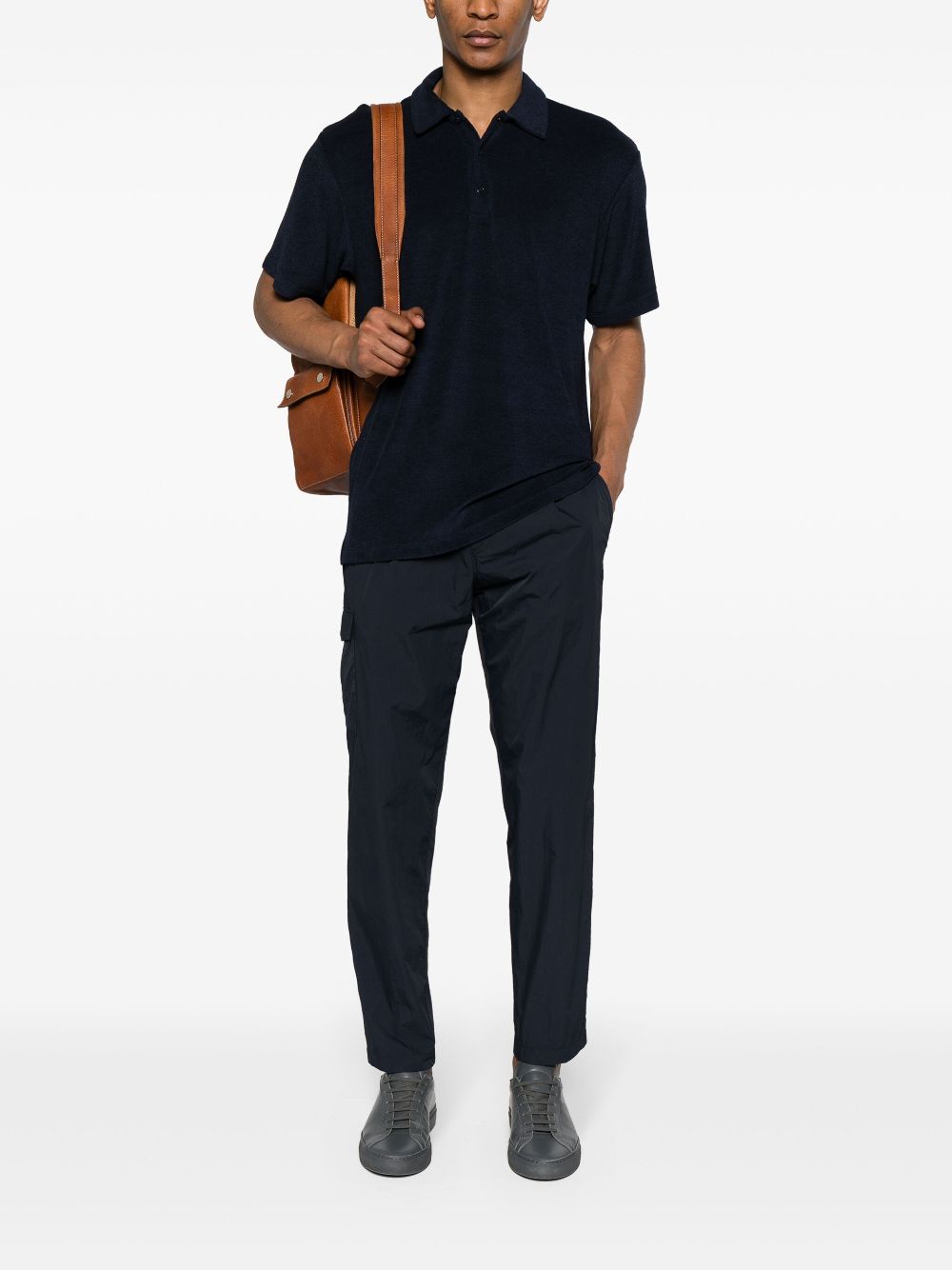 Lardini Towelling Polo Shirt Blue Maison-Kitsune Men Polo Shirts