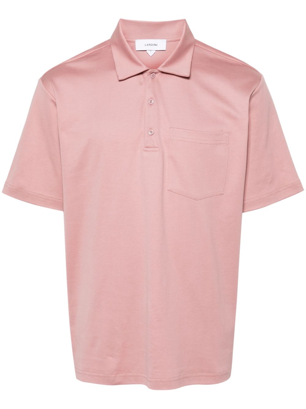 Lardini Jersey Cotton Polo Shirt Pink Maison-Kitsune Men Polo Shirts