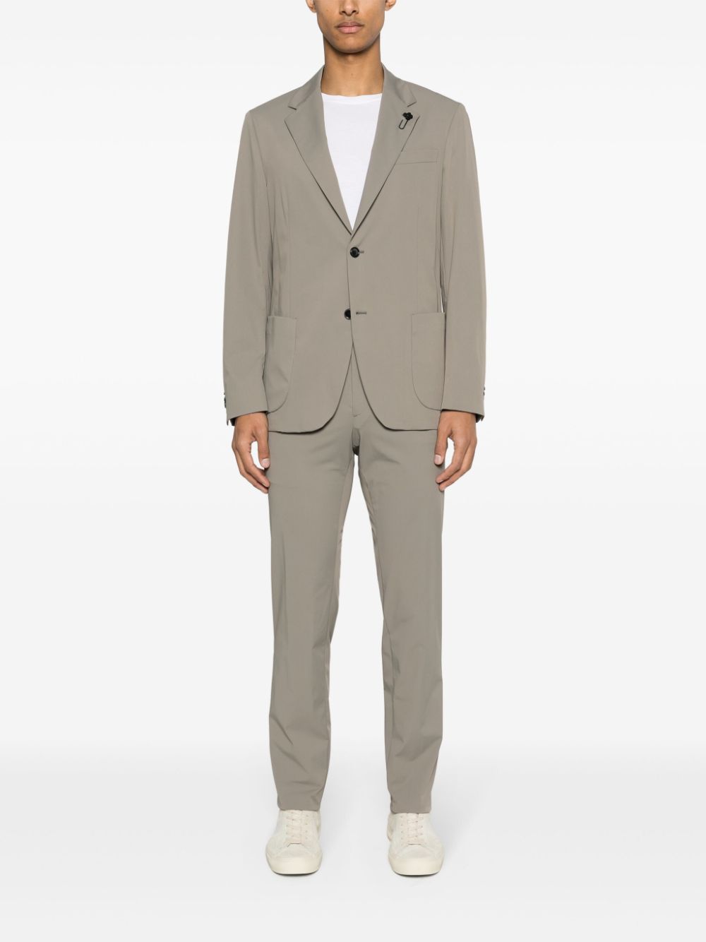 Maison-Kitsune Blazers Men Lardini Taffeta single-breasted Blazer Grey