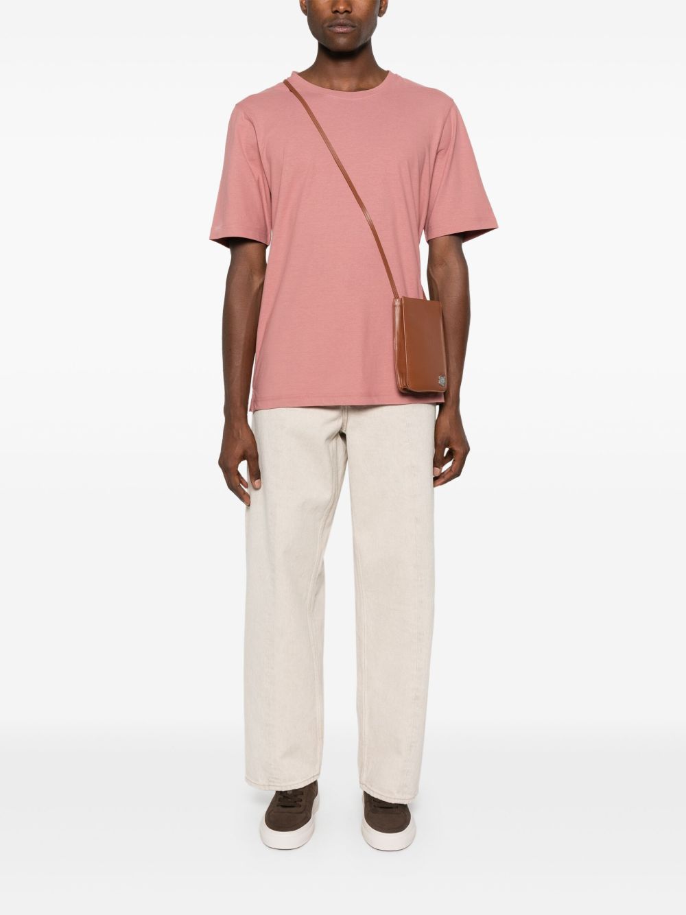Lardini round-neck Cotton T-shirt Pink Men T-Shirts Maison-Kitsune