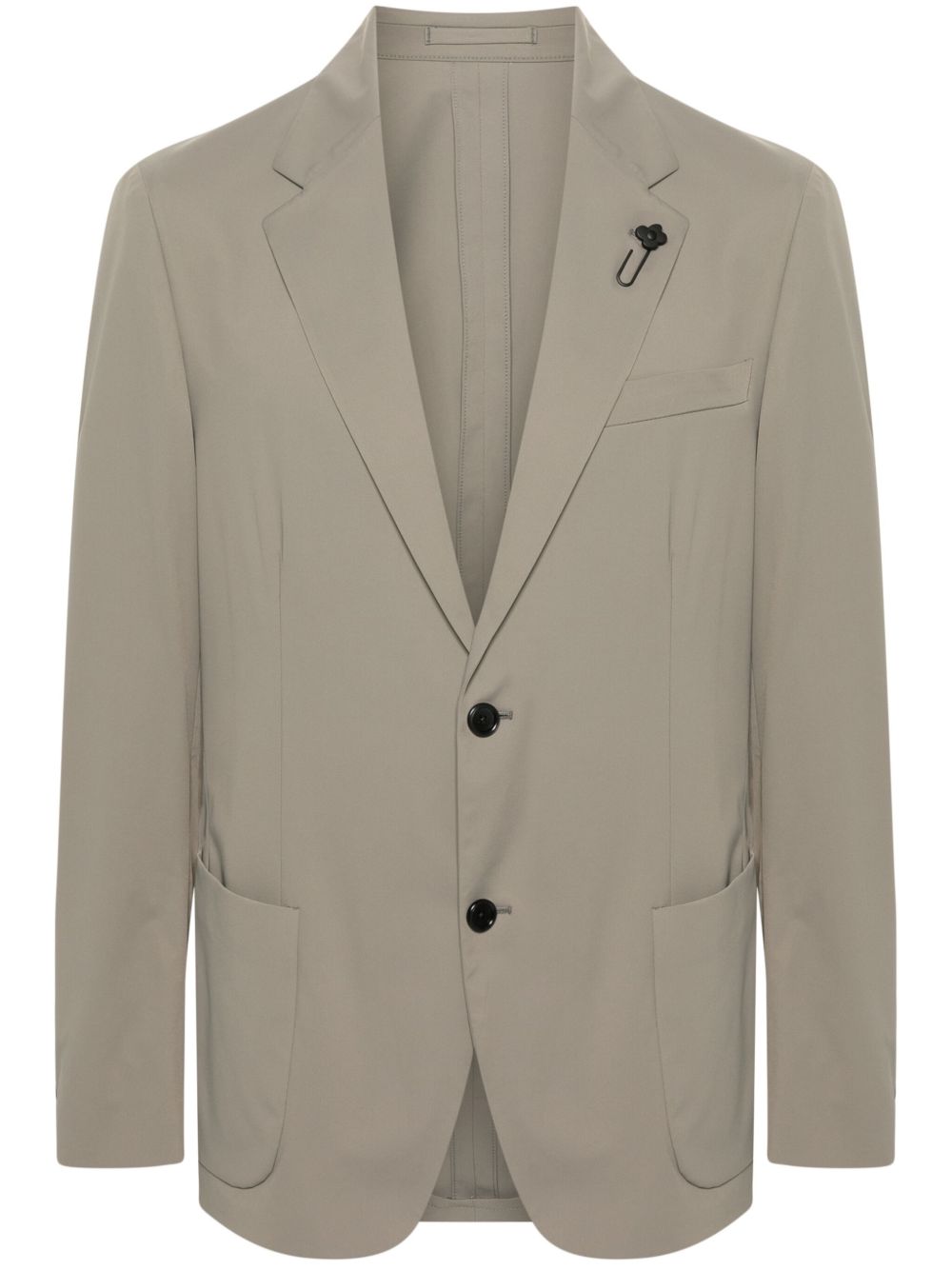 Maison-Kitsune Blazers Men Lardini Taffeta single-breasted Blazer Grey