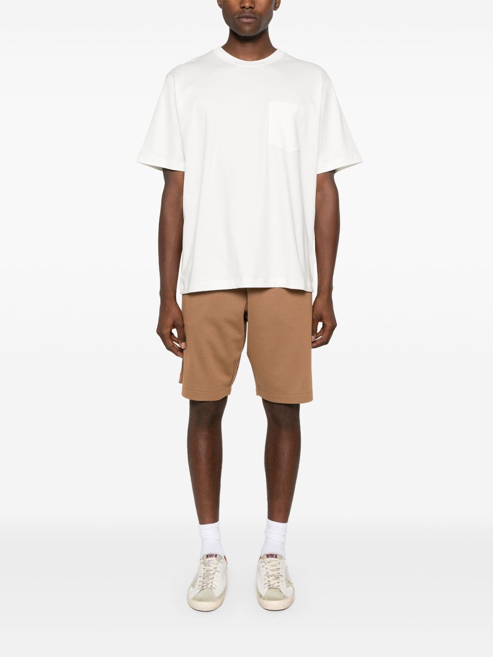 Maison-Kitsune Lardini drawstring-waist Track Shorts Brown Men Track & Running Shorts