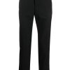 Maison-Kitsune Lardini mid-rise Tailored Tapered Trousers Black Men Tailored Pants