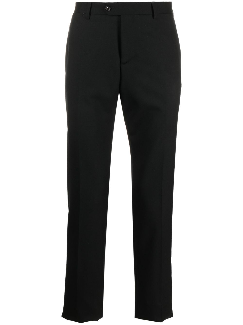 Maison-Kitsune Lardini mid-rise Tailored Tapered Trousers Black Men Tailored Pants