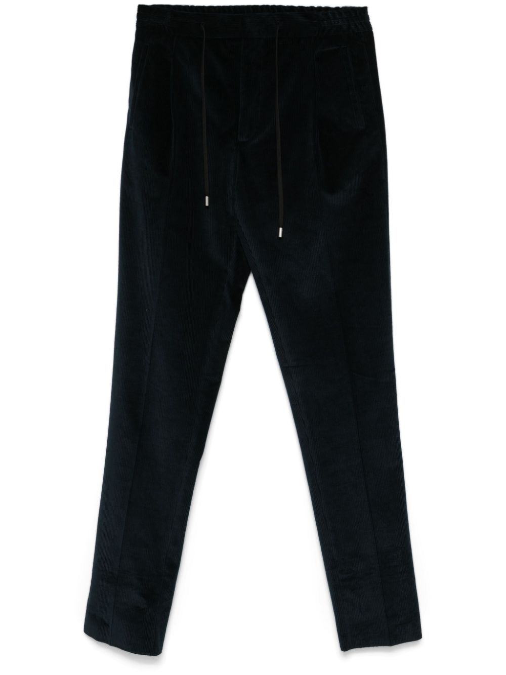 Men Tapered Pants Maison-Kitsune Lardini Corduroy Trousers Blue