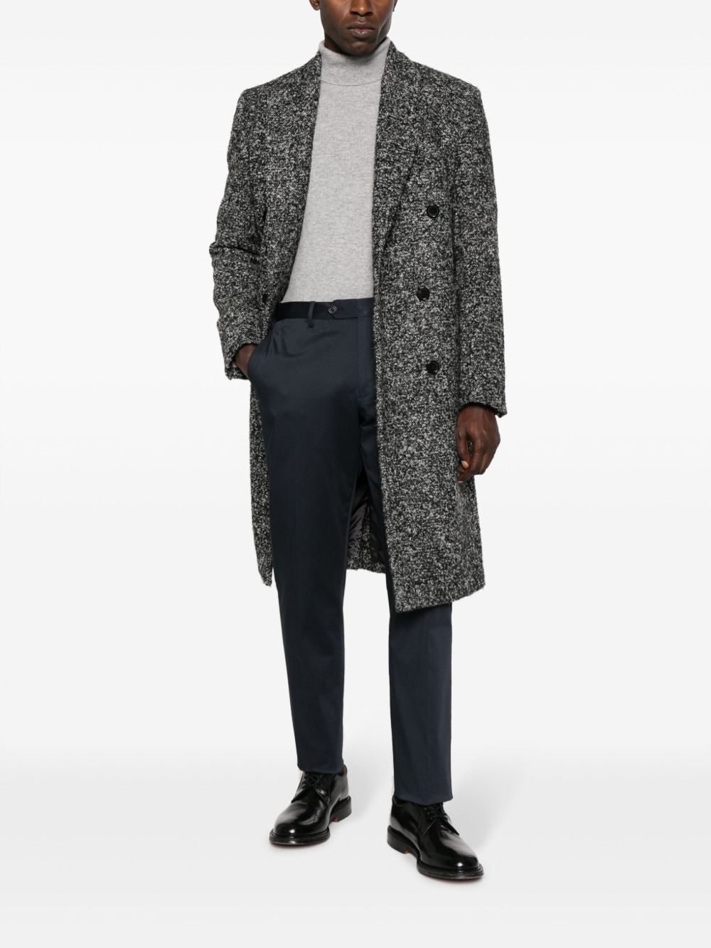 Men Tailored Pants Maison-Kitsune Lardini Tailored Cotton Blend Trousers Blue